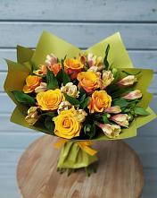 Букет цветов из:  Альстромерии и Розы в Онуфриево