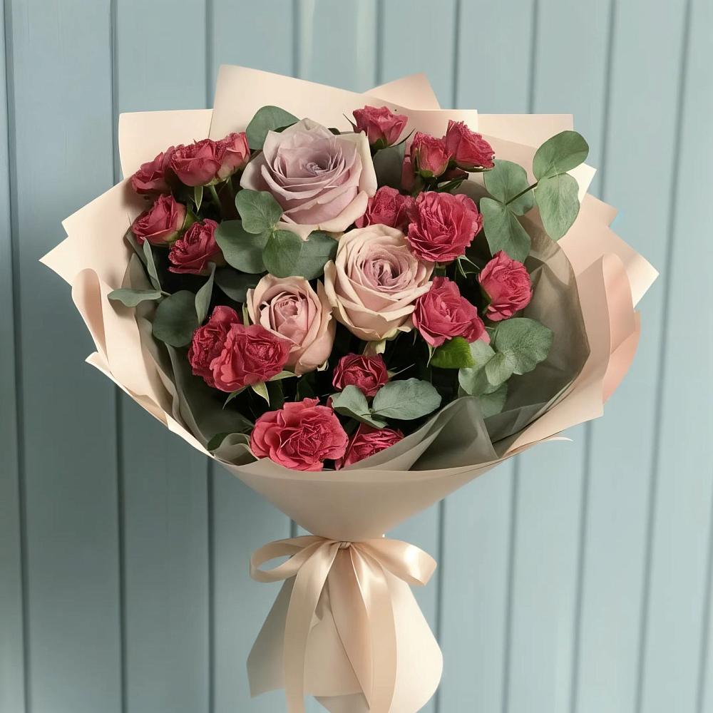 Букет цветов из: Гвоздики и Розы в Онуфриево
