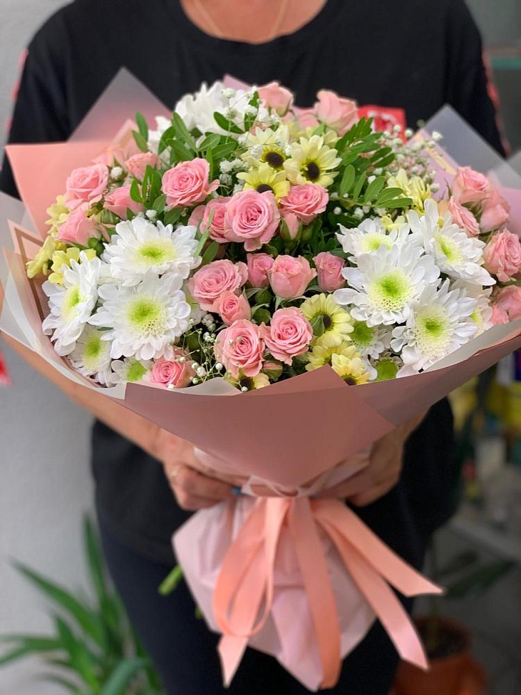 Букет цветов из: Розы и Хризантемы в Онуфриево