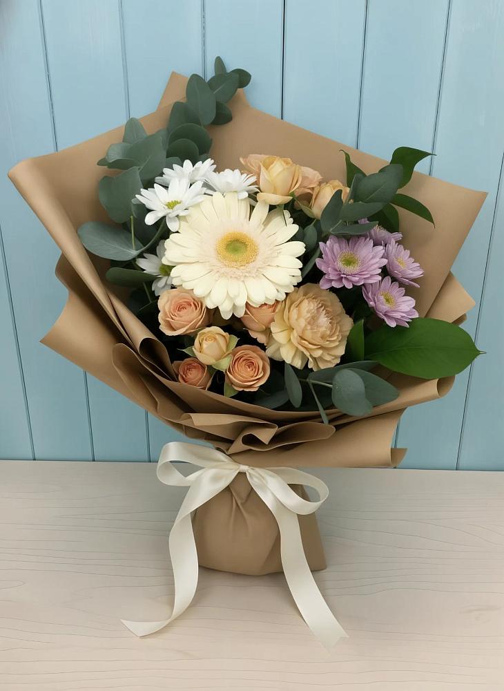 Букет цветов из: Герберы и Хризантемы в Онуфриево