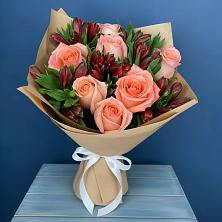 Букет цветов из:  Розы и Альстромерии в Онуфриево