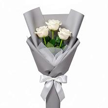 Букет 3 белые розы #REPLACE_PRED# Онуфриево