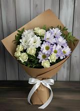 Букет цветов из:  Хризантемы и Розы в Онуфриево