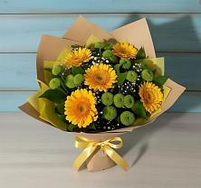 Букет цветов из:  Герберы и Хризантемы в Онуфриево