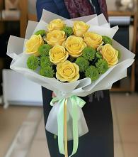 Букет цветов из:  Хризантемы и Розы в Онуфриево