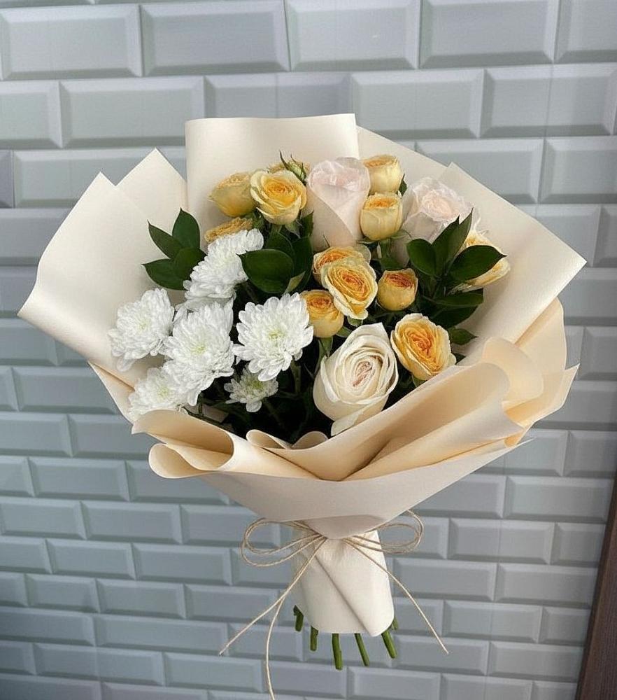 Букет цветов из: Розы и Хризантемы в Онуфриево