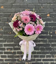 Букет цветов из:  Герберы и Хризантемы в Онуфриево