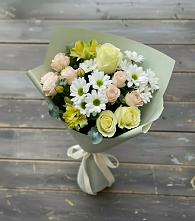 Букет цветов из:  Альстромерии, Розы и Хризантемы в Онуфриево