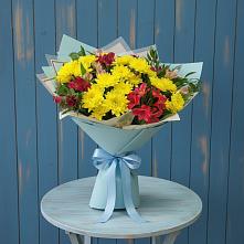 Букет цветов из:  Альстромерии и Хризантемы #REPLACE_PRED# Онуфриево